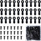 100 Pieces Metal Picture Frames Turn Button Fasteners with 100 Pieces Screws, Picture Frame Hardware Backing Clips Picture Turn Button Frame Pictu...