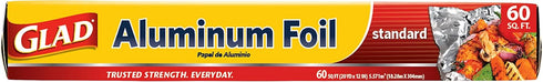Glad Aluminum Foil, 60 Square Feet | Aluminum Foil For Grilling, Roasting, Baking...