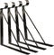 4 Packs of Heavy Duty Closet Shelf and Rod Bracket, Eau Black Closet Shelf Bracket with Rod Support Great for Both Shelf Storage and Closet Rod...