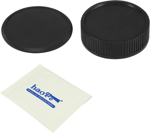 Haoge Camera Body Cap and Rear Lens Cap Cover for Leica L39 M39 39mm Screw Mount Camera Lens...