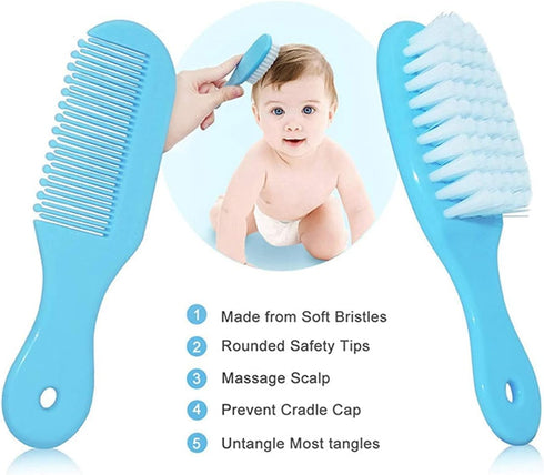 Baby Grooming Kit, Infant Safety Care Set with Hair Brush Comb Nail Clipper Nasal Aspirator,Baby Essentials Kit for Newborn Girls Boys...