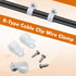 Hicarer 100 Pack R-type Clip Cable Fastener Wire Clamp Nylon Screw Mounting Electrical Grip Wire Clips with 100 Pack Screws for Wire Management (1...