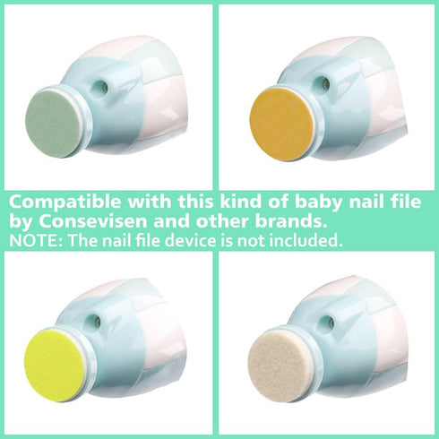 Baby Nail File Replacement Pads, Grinding Heads Polish Disc for Electric Nail Trimmer by Consevisen and Other Brands, Toes Fingernails Care for In...