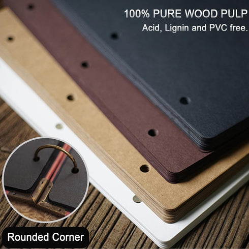 10 Sheets Double Sided (20 Pages) 11.6 x 11.6 inch Refill Pages, Acid Free Thick Additional Craft Paper Cardboard for All ADVcer 12x12" Loose-Leaf...