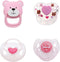 MAREBABY Pink Style Magnetic Pacifier Set 4 Pieces for Reborn Baby Dolls Feeding Toy Accessories Set for Kids Gift...