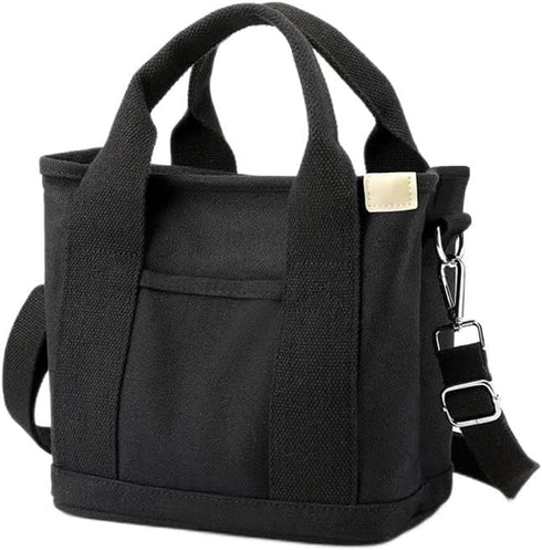 Small Tote Bag with Zipper, 2024 Canvas Multi-Pocket Crossbody Bag Shoulder Bag Satchel Hobo Bag Messenger Bag...