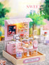 Kisoy Dollhouse Miniature with Furniture Kit, DIY 3D Wooden DIY House Kit with Dust Cover,Handmade Tiny House Toys for Teens Adults Gift(Sweet Tal...