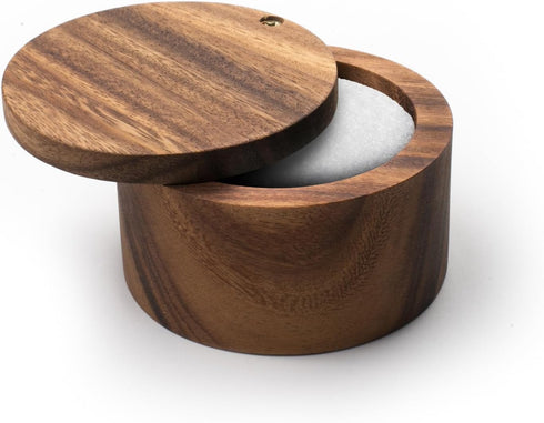 Ironwood Gourmet 28221 Appalachian Salt Cellar, Acacia Wood, 4 x 4 x 2.5 inches, Brown...