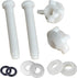 2 Pack Universal White Plastic Toilet Seat Screws Replacement, Toilet Seat Hinges Bolts and Nuts For Top Mount Toilet lid Fastener Parts Kit...