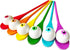 Easter Egg and Spoon Race Game 6 Players, Halloween Eyeball and Spoon Relay Race Games for Kids & Adults, Wooden Spoon Game Egg Game for Party Car...