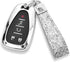 Royalfox 3 4 5 6 Buttons 3D Bling Diamond Rhinestones Smart Remote Key Fob Case Cover for 2016 2017 2018 2019 2020 2021 2022 Chevrolet Malibu Cama...