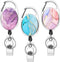 Heavy Duty Retractable Badge Reel with Carabiner Belt Clip Key Ring Cute Badge Holder ID Name Badge Reels for Office Worker Doctor Nurse 3 Pack (M...