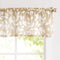 Treatmentex Leaf Valance Window Curtain for Kitchen Basement Bedroom 52" W x 15" L Taupe and White 1 Panel...