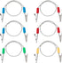 AUEAR, 6 Pack Napkin Clips Metal Dental Bib Chain Holder Fixing Lanyard Flexible for Adult (4 Colors)...