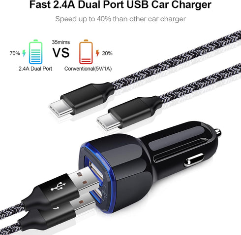 USB C Charger Block Google Pixel 8a 8 7a Fast Charger Android Phone Wall Plug Car Adapter C Type Charging Cable 6FT for Pixel 7 6 Pro 6a 5a 5XL 4a...