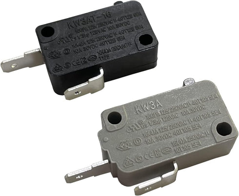 KW3A Microwave Oven Door Interlock Switch 16A 125VAC/250VAC Microwave Oven Replacement Part Door Switch (1 Normally Open + 1 Normally Closed)...