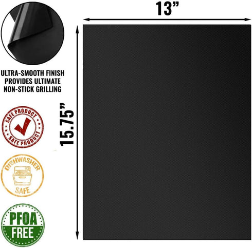 Grill Mat -Heavy Duty Grill Mats Non Stick, BBQ Outdoor Grill & Baking Mats - Reusable, Easy to Clean Barbecue Grilling Accessories - Work on Gas ...