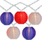 GOOTHY 8.5Ft Red White Blue Lantern String Lights, 4th of July Decor Lights with 10 Red White Blue Lanterns Connectable Patriotic Outdoor Lanterns...