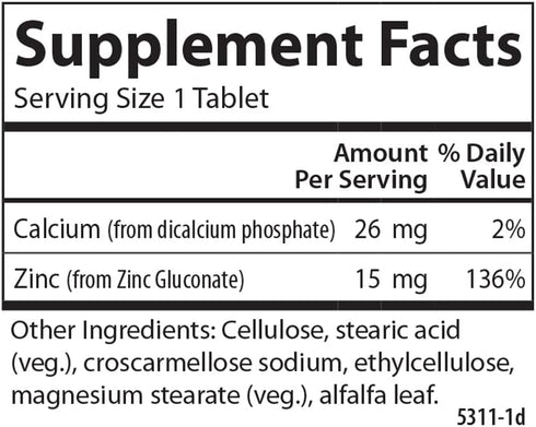 Carlson - Zinc, 15 mg, Zinc Supplement, Zinc Gluconate, Immune Support & Skin Health, Zinc Tablets, Antioxidant, Zinc Capsules, 100 Tablets...