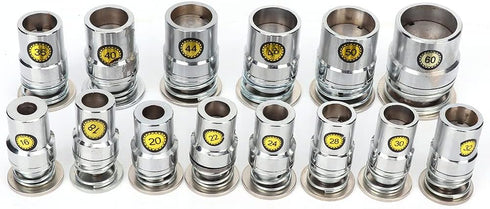 Zerodis Fabric Covered Button,16L-60L Specifications Button Making Tools Dies Round Bread Shape Press Tool for Hand Press Machine Metal Punch Tool...