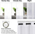 Hiasan White Sheer Curtains 84 Inches Long with Tiebacks, Light Filtering Semi Transparent Lightweight Voile Grommet Window Curtains for Bedroom, ...