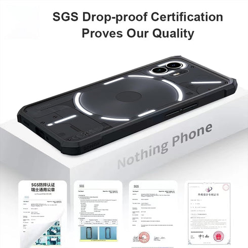 for Nothing phone 2 Transparent Case Ultra-thin Cover Soft TPU Bumper + Acrylic Clear Back Military Grade Airbags Shookproof Drop Protection for N...