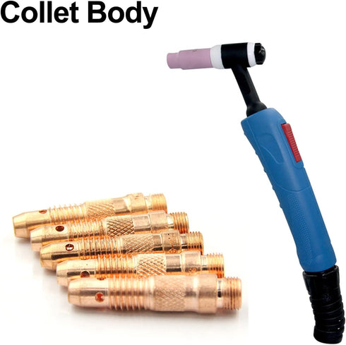 TIG Collet Body 10N32 (3/32"&2.4mm Orifice) for TIG Welding Torch WP-17, 18 & 26 Series Consumables Collet Body 10Pcs...