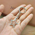 Silver Hollow Star Keychain Pendant Keyring Long Distance Friendship Jewelry for Men Women...