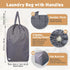Washable Travel Laundry Bag with Handles and Drawstring (2 Pack), Heavy Duty Large Enough to Hold 3 Loads of Laundry, Fit a Laundry Basket or Clot...