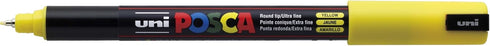 Posca PC-1MR Permanent Marker Paint Pens. Ultra Fine Tip for Art & Crafts. Multi Surface Use On Wood Metal Paper Canvas Cardboard Glass Fabric Cer...