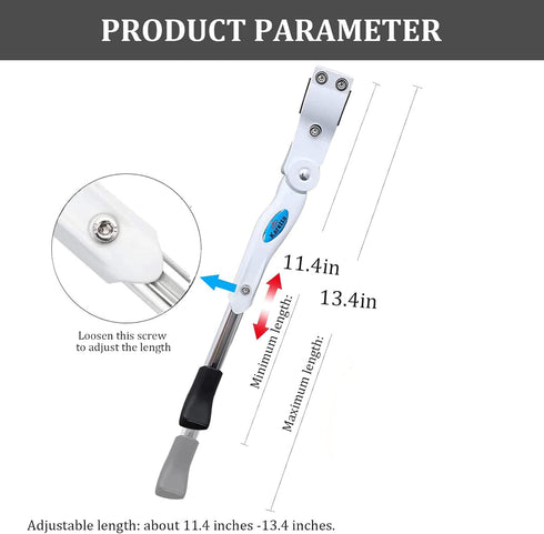Bike Kickstand Kids- White Adjustable Rear Side Bicycle Aluminum Alloy Stand Kickstand Fit for 18" 20" Bike Kick Stand for Mountain Bike Road Bicy...