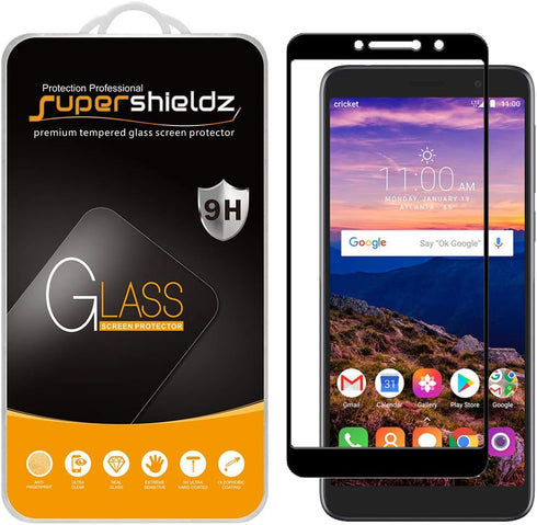 Supershieldz (2 Pack) Designed for Alcatel ONYX, Alcatel TCL A1X (A503DL) and Alcatel 1X (2019) Tempered Glass Screen Protector, (Full Screen Cove...