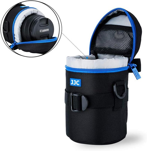 JJC Camera Lens Pouch Case for Canon EF 35mm Nikon Nikkor AF-S 55-200mm 18-300mm Tamron AF 18-200mm Fujifilm XF 56mm & More, Zipper Polyester Lens...