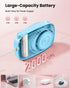 Gaiatop Neck Fan Rechargeable Mini Portable Fan Cute Camera Design, Lash Fan with 360°Rotate Mirror, 3 Speed USB Handheld Fan with LED Display, Pe...