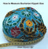 Bucharian Light Blue Embroidered Kippah Buchari Yarmulke Jewish Hat Yamaka - 23.6" / 60cm...