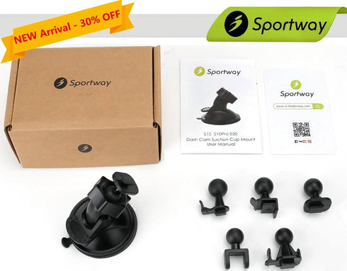 S10 Suction Cup Dash Cam Mount Holder with 6+pcs Joints for Rove APEMAN CHORTAU Roav Nexar iiwey YI Z-Edge Old Shark KDLINKS Falcon Zero... Most C...