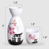 Tosnail 5 Pieces Ceramic Japanese Sake Set, 1 Serving Carafe and 4 Cups - Pink Sakura...