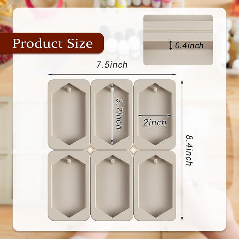 Patelai 2 Pcs Wax Silicone Molds Rectangle Wax Resin Molds Christmas Keychain Wax Mold Epoxy Casting Jewelry Making Molds with Hanging Holes for D...