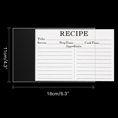 100PCS Recipe Card Protectors,4x6 Waterproof Clear Recipe Card Covers,Plastic Sleeves for Recipe Card,Protect Your Recipes from Kitchen Messes...