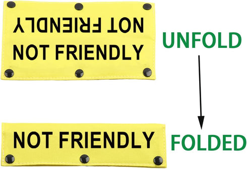JXGZSO Not Friendly Ask to Pet Dog Lead Give Me Space Dog Leash Wrap Rescue Dog Lead Cover (NOT FRIENDLY DLS)...