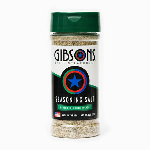 Gibsons Steakhouse Seasoning Salt (6 Ounce Jar) – Original Cooking & Grilling Blend of Spices & Seasonings (Salt, Onion & Garlic) - No MSG & Glute...
