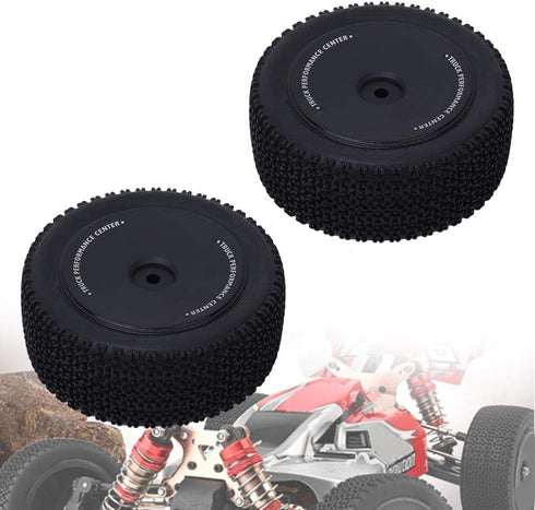 2Pcs RC Tire, 1:14 Scale RC Car Rear Tires Tire Replacement Tyre Upgrade Spare Parts RC Modification Accessory for Wltoys 144001 1/14 RC Car(Black...