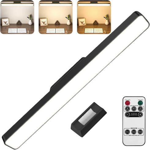 2000mAh Battery Operated Led Light Lar for Desk Lamp with Remote Control Wireless Rechargeable Magnetic Lights 3 Modes Brightness Adjustable for B...