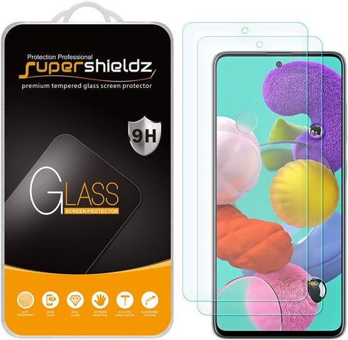 Supershieldz (2 Pack) Designed for Samsung Galaxy A53 5G / A52 / A52 5G / A51 / A51 5G / A51 5G UW Tempered Glass Screen Protector, Anti Scratch, ...