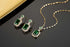 Emerald Jewelry for Women Green Stone Necklace Earrings Set Cute Necklaces with Crystal Dangle Earrings...