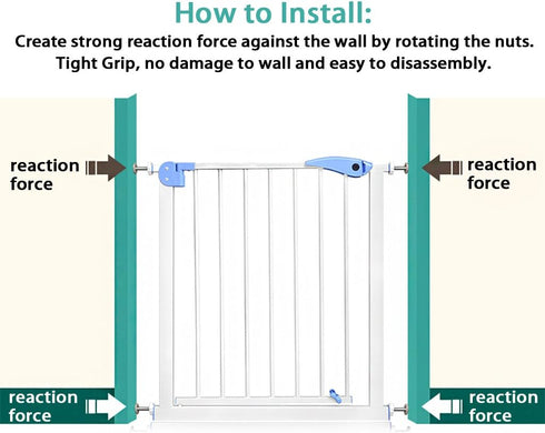 OwnMy M10 (10mm/0.39") Gate Adapters 4PCS Gate Threaded Spindle Rod Accessory Pressure Gate Replacement Parts Screw Mounted Bolts Kit for Stair Ra...