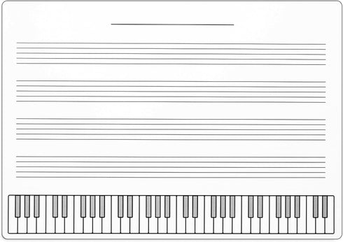 Dry Erase Music Staff White Board, Portable A4 Size (8.3"×11.7")...