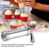 Cookies Press Cookies Press Silver Aluminum Alloy + Abs Cookies Press Maker Kit Biscuits Maker Press Machine Bakeware With 20 Cookies 4 Nozzles...