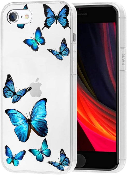 Phone Case for iPhone SE 2020 Case, iPhone 8 Case, iPhone 7 Case for Girls Women,Clear Slim Shockproof Pattern Soft TPU Back Phone Protective Cove...