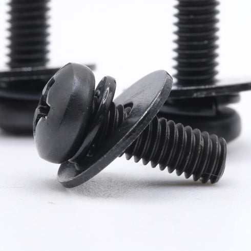 ReplacementScrews VESA Compatible M4 12mm TV/Monitor Wall Mount Screws for 75x75mm and 100x100mm Brackets. Metric Screws & Washers for Mounting An...
